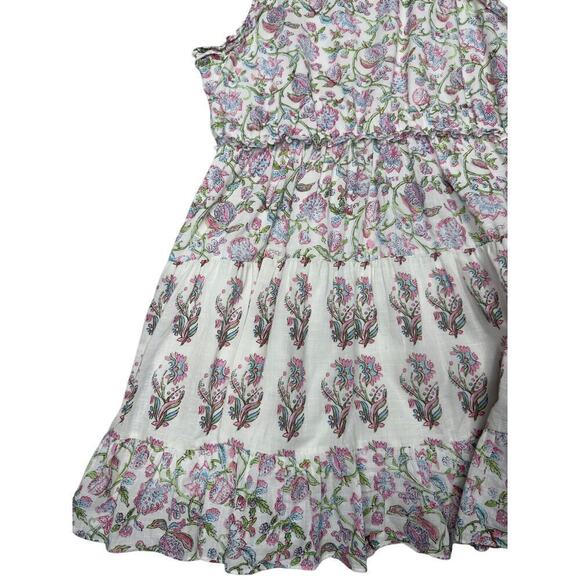 Celina Moon Women's High Neck Floral Spring Mini Dress with Ruffles Size XL - Picture 2 of 11